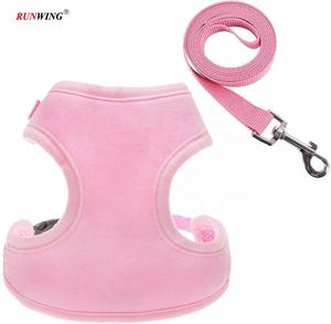 Nilon kustom harnes anjing dan Set tali katun Solid harnes kucing kelinci serbaguna aksesoris hewan peliharaan pisah - Product Image 6