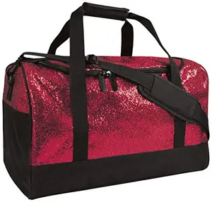 Personalizado Sparkle Glitter Gym Duffel BagTote Ballet Dance Bag Crianças Viagem Glitter Duffle Bag Para Menina