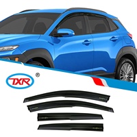 Deflectores de ventana inyección negro Sun Rian Shield protección TXR accesorios para automóviles viseras de puerta para Hyundai Kona 2017-2022