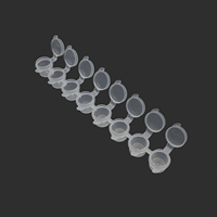 5ml * 8 petits contenants de peinture en plastique vides Pots plastique emballé par bande