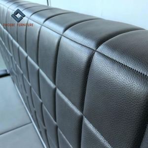 Marco de camas modernas de lujo de tamaño king y Queen de cuero genuino de grano completo para muebles de dormitorio - Product Image 5