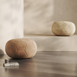 Dali Plein Cuir Givré Football Chaussure À Langer Tabouret Chambre Dressing Salon Design Nouveau Produit Pédale - Product Image 5