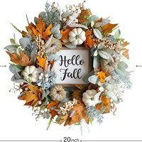 Guirlande décorative artificielle, feuilles givrées vertes, imperméable, écologique, 20 pouces, pour Pâques, Noël, Thanksgiving, intérieur, extérieur