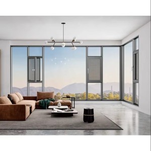 หน้าต่างบานเกล็ดอลูมิเนียมที่ทันสมัยกันเสียงติดตั้งง่ายสำหรับห้องนอนห้องนั่งเล่นภายนอกอาคารเหล็กนิรภัย - Product Image 1