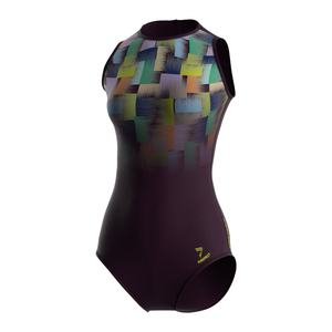 ชุดว่ายน้ำวันพีซสำหรับผู้หญิงประสิทธิภาพสูง ผลิตจากผ้าทนทานต่อคลอรีนและลดแรงต้านทานของน้ำสำหรับนักว่ายน้ำ - Product Image 1