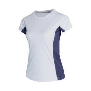 T-shirt à manches courtes col rond pour femme, style streetwear, respirant, écologique, en molleton uni 280g gris - Product Image 1