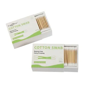 Environmentally Friendly Private Label 200 Pieces Bamboo Stick Cotton Bud With Drawer Box