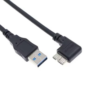 Nuevo USB 3,0 tipo <span class=keywords><strong>A</strong></span> <span class=keywords><strong>a</strong></span> USB3.0 Micro B Cable adaptador macho de 90 grados sincronización de datos para disco duro externo HDD Cable de disco duro - Product Image 5