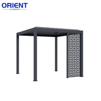 Pergolas à lames en aluminium prêtes à assembler pour l'extérieur, avec kits motorisés à LED