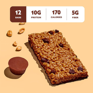 Barre protéinée au chocolat et <span class=keywords><strong>beurre</strong></span> <span class=keywords><strong>de</strong></span> <span class=keywords><strong>cacahuète</strong></span>, 40g, à base <span class=keywords><strong>de</strong></span> plantes, riche en protéines, saveur latte croustillant, personnalisable avec étiquette OEM - Product Image 2