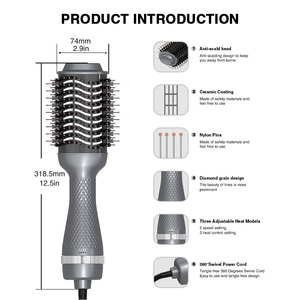 <span class=keywords><strong>One</strong></span> <span class=keywords><strong>Step</strong></span> เครื่องเป่าผมและ Volumizer Hot Air จัดแต่งทรงผมแปรงไอออนลบ Generator Straightener ผม Curler - Product Image 4