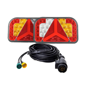 Nouveau feu arrière LED pour <span class=keywords><strong>remorque</strong></span>, homologué ECE E Mark, étanche, 12/24V, avec faisceaux de câblage et prise <span class=keywords><strong>13</strong></span> <span class=keywords><strong>broches</strong></span>, durée de vie de 50 000 heures, lentille en PC - Product Image 4