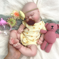 Boneka Bayi Reborn Silikon Real Touch Tahan Air Mudah Dibersihkan Dot Interaktif Hadiah Ulang Tahun Liburan