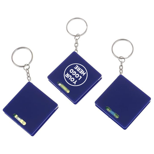 Bulk Square Tape Measure Keychain with Spirit Level Indicator Portable Pocket Measuring Tape Key Ring Multi Tool Unit - Product Image 1