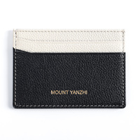 Dompet Kartu Tipis Anti-RFID Kulit Premium Logo Kustom Mewah, Tempat Kartu Bisnis, Tempat Kartu Hadiah