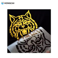Hongcai Conception de transfert de chaleur personnalisée Feuille d'estampage à chaud en or de haute qualité thermocollante pour T-shirts Sacs Bouteilles d'eau PET durable