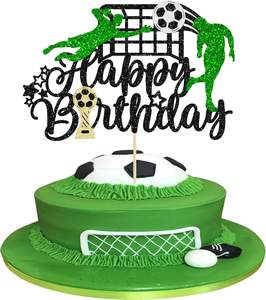 Decoración de <span class=keywords><strong>Pastel</strong></span> con Temática de Fútbol Personalizable en Color, Tamaño y Diseño para Fiestas de <span class=keywords><strong>Cumpleaños</strong></span>, Fiestas Deportivas y Otras Ocasiones, para Tiendas de Postres - Product Image 1