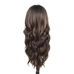 Vague profonde dentelle avant longue perruque bouclée perruques synthétiques couvre-chef mélange naturel couleur sexy avec des boucles élégantes - Product Image 6