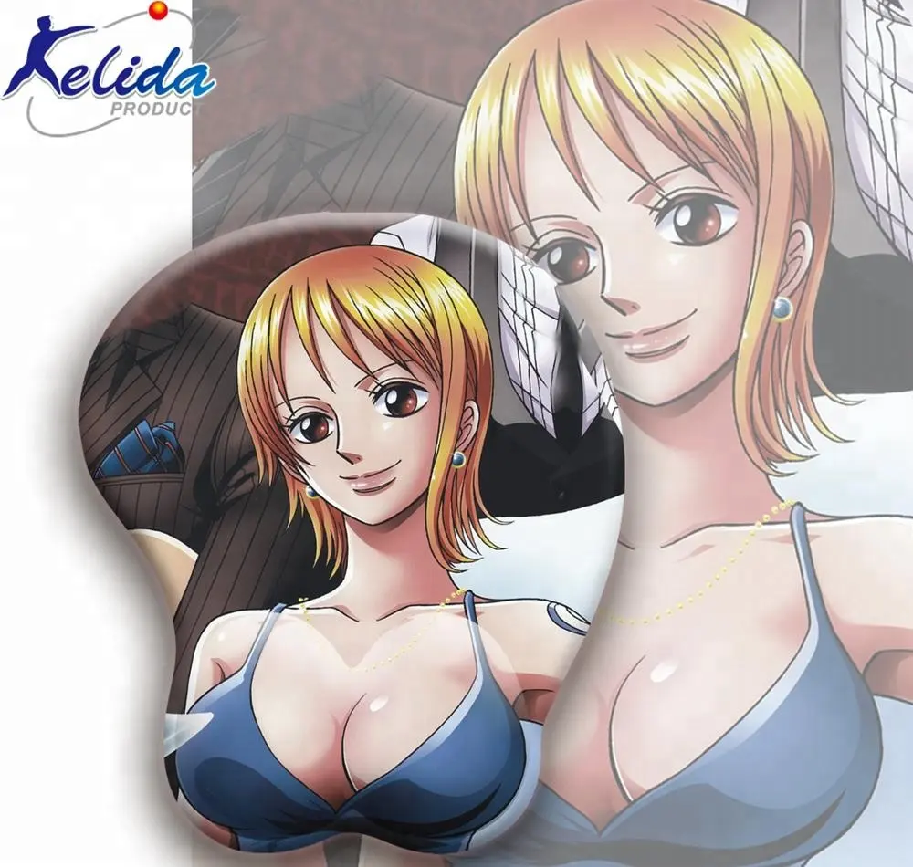 Mousepad personalizado sexy em gel de silicone, seios, anime, mouse pad com descanso de pulso