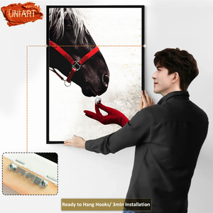 Peintures murales équestres de qualité galerie en gros, impressions sur toile en porcelaine cristalline, <span class=keywords><strong>peinture</strong></span> numérique de chevaux, décoration murale - Product Image 4