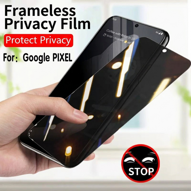 28 Degree Anti-Spy Privacy Tempered Glass Screen Protector for Google Pixel 10 10 Pro 10A 9 8 7 6 9A 8A 7A 6A Full Coverage Film