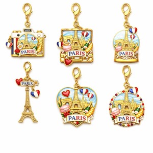 Portachiavi in Lega di Zinco Personalizzato Placcato Oro a Prezzo di Fabbrica per <span class=keywords><strong>Parigi</strong></span> - Product Image 3