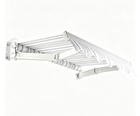 Auvent rétractable en alliage d'aluminium à double poutre - Télécommande - Pour les magasins, les restaurants, les espaces extérieurs - Protection contre les UV, imperméable, facile à utiliser
