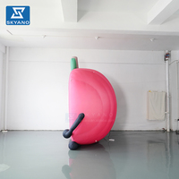 Modèle gonflable personnalisé en forme de demi-pomme de dessin animé pour la publicité d'événements en plein air, la promotion de la marque et la décoration