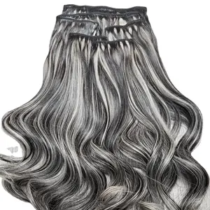 Best Verkopende Alle Kleur Clip-In Hair Extensions Rauw Maagdelijk Menselijk Haar Gemakkelijk Te Dragen Sterke Kam Met De Beste Prijs Alle Maten Aanpassen