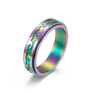 Titanium Steel <b>Ring</b> With Vine Pattern Unisex Fashion Jewelry Index Finger <b>Ring</b> For Men And Women Gift Accessory - Product Image 5