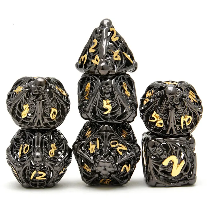 7-piece metal hollow dice dragon and dungeon wild world RPG board game