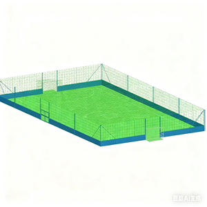 Cage de football en salle professionnelle de haute densité pour extérieur, 3m x 2m, couleur personnalisable, filet en PE durable, bande métallique, 5 ans - Product Image 1