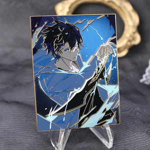 Nhà Sản Xuất Kim Loại Thủ Công Mỹ Nghệ Anime Lụa In Ấn Trong Suốt Chân Huy Hiệu Tùy Chỉnh Cứng Men Pins - Product Image 2