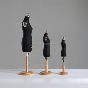 1/2 y 1/3 tamaño Mini mujer Sastre modista MANIQUÍ PARA patrón que hace completamente a medida maniquí con soporte de madera - Product Image 3