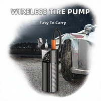 Gonfleur de pneus numérique sans fil, compresseur d'air portable, pompe à pneus sans fil avec écran LED, tuyau d'air, matériau ABS pour voiture et vélo