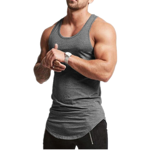 Chaleco de Fitness personalizado para hombre, transpirable, de secado rápido, de Color sólido, informal, musculoso, cómodo, de Color sólido, de secado rápido, largo - Product Image 5