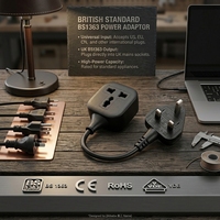 Câble d'alimentation britannique BS1363 avec fusible, IEC C13 vers prise britannique 3 broches type G, câble secteur robuste pour appareils électroménagers