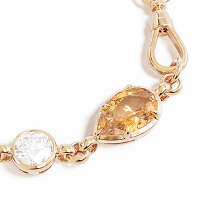Gioielli Gemnel in <span class=keywords><strong>Argento</strong></span> Sterling <span class=keywords><strong>925</strong></span> Placcato Rodio, Bracciale 'Joy of Life' con Citrino Naturale, Catena Semplice Femminile - Product Image 6