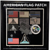 Patches de broderie américaine Drapeau Eco-Friendly Sequins Twill Fabric Punisher Tactical Badge Hook Loop Style for Hat
