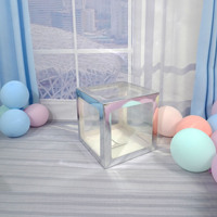 Cajas de Plástico Transparente para Globos, Letras y Bloques, Decoraciones para Fiestas de Cumpleaños y Bodas para Adultos, Regalos para Despedidas de Soltera y Revelación de Género
