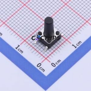 TS-1102SD-B-Q-B Tactile Switch SMD-4P,6x6mm Switch Single Pole Single Throw Round Button 1.6N Vertical Mount - Product Image 1