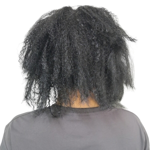 Masque intégral en latex de <span class=keywords><strong>d</strong></span>émon souriant effrayant avec perruque noire bouclée – Accessoire amusant et original pour Halloween, cosplay, maison hantée, fête costumée - Product Image 6
