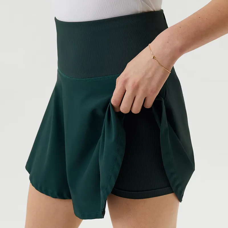 Falda de Pickleball personalizada Ropa DE TENIS Pantalones cortos interiores Pantalón Mini Skorts Entrenamiento Atlético Mujeres Golf Plisado Bolsillo trasero Faldas de tenis