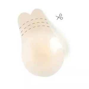 Bunny Ears Solid Silicone Invisible Bra Breast Lift Pasties For Women Push Up Backless Sticky Adhesive Lifting Nipple Covers