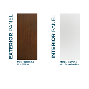 Puerta DE SEGURIDAD DE ALUMINIO antirrobo EVOLUTION con panel de melamina WALNUT Fácil montaje Diseño tradicional y superficie terminada - Product Image 4