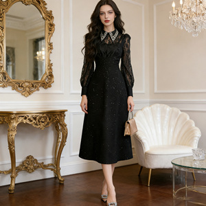 Black Long Dress - Black Laced Long Dress - Elegant 2025 Design Black Long Dress - Black Laced Long Dress - Elegant 2025 Design