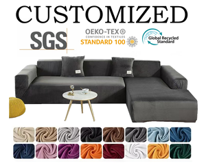 Set <span class=keywords><strong>Copridivano</strong></span> <span class=keywords><strong>Angolare</strong></span> in Velluto Tinta Unita Misura Standard, Fodera <span class=keywords><strong>per</strong></span> <span class=keywords><strong>Divano</strong></span> a L Sezionale in Spandex Altamente Elastico - Product Image 1