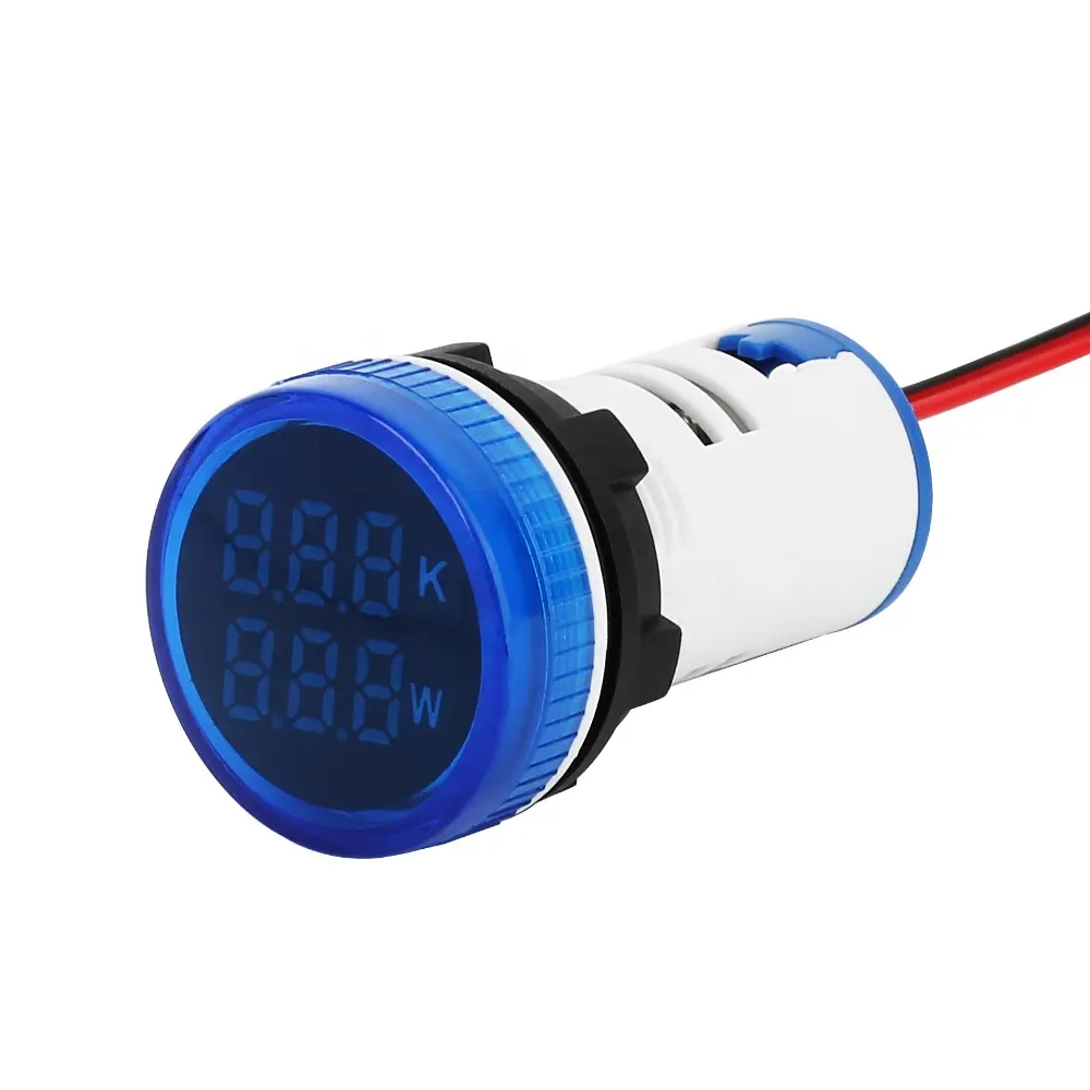 NIN grande azul digital tubo sinal luz lâmpada indicador medidor de potência