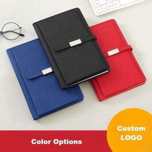 Quality A5 Promotional Custom Logo PU Leather Notebook <b>Gift</b> <b>Set</b> With Gel Pen Refill Card Holder Factory Price for Expos - Product Image 4