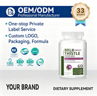 Capsules de Chardon-Marie aux Herbes – Complément Herbal pour la Détoxification du Foie et du Côlon – Complément de Bien-être